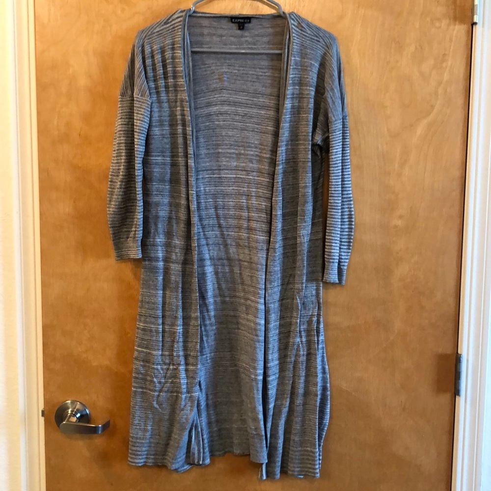 Long Grey Cardigan - Express